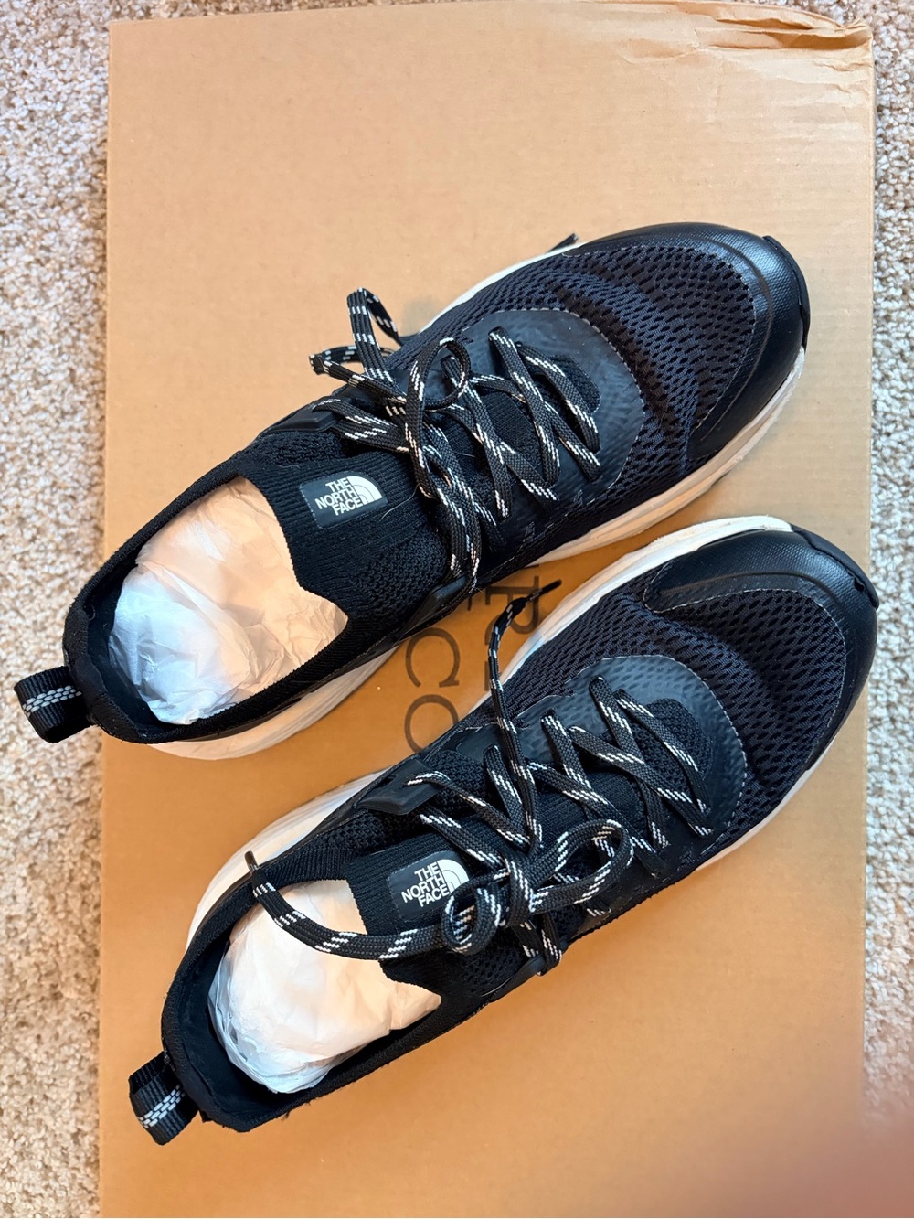 The North Face Black and White Mesh Running Sneakers